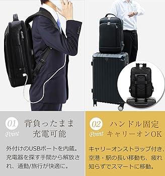 新品未使用 TIDING 本革　ビジネスリュック　16L Amazon.co.jp: [TIDING] 拡張可 リュックサック 本革 ビジネス